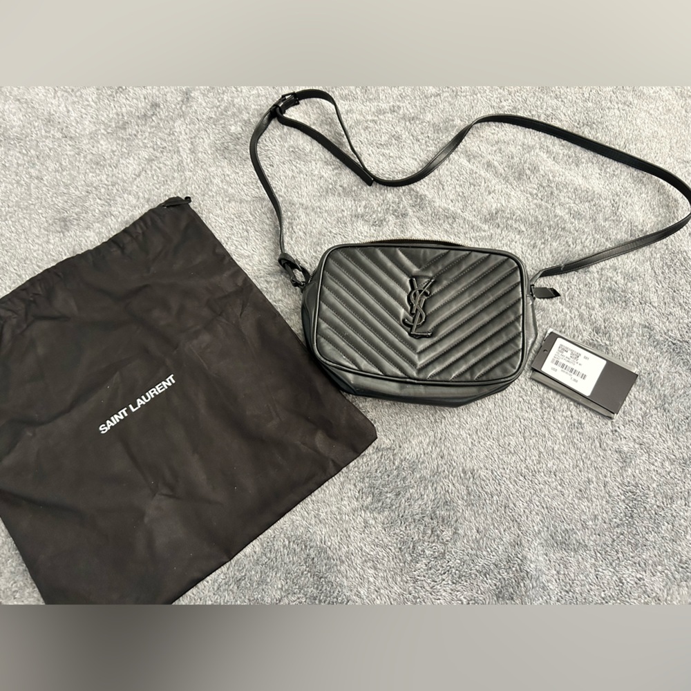 Yves Saint Laurent Lou Camera Bag - Black Messenger Cross Body